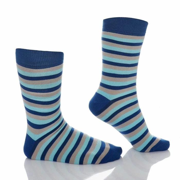 Çizgili Erkek Mavi Çorap MSC2L07 1157588