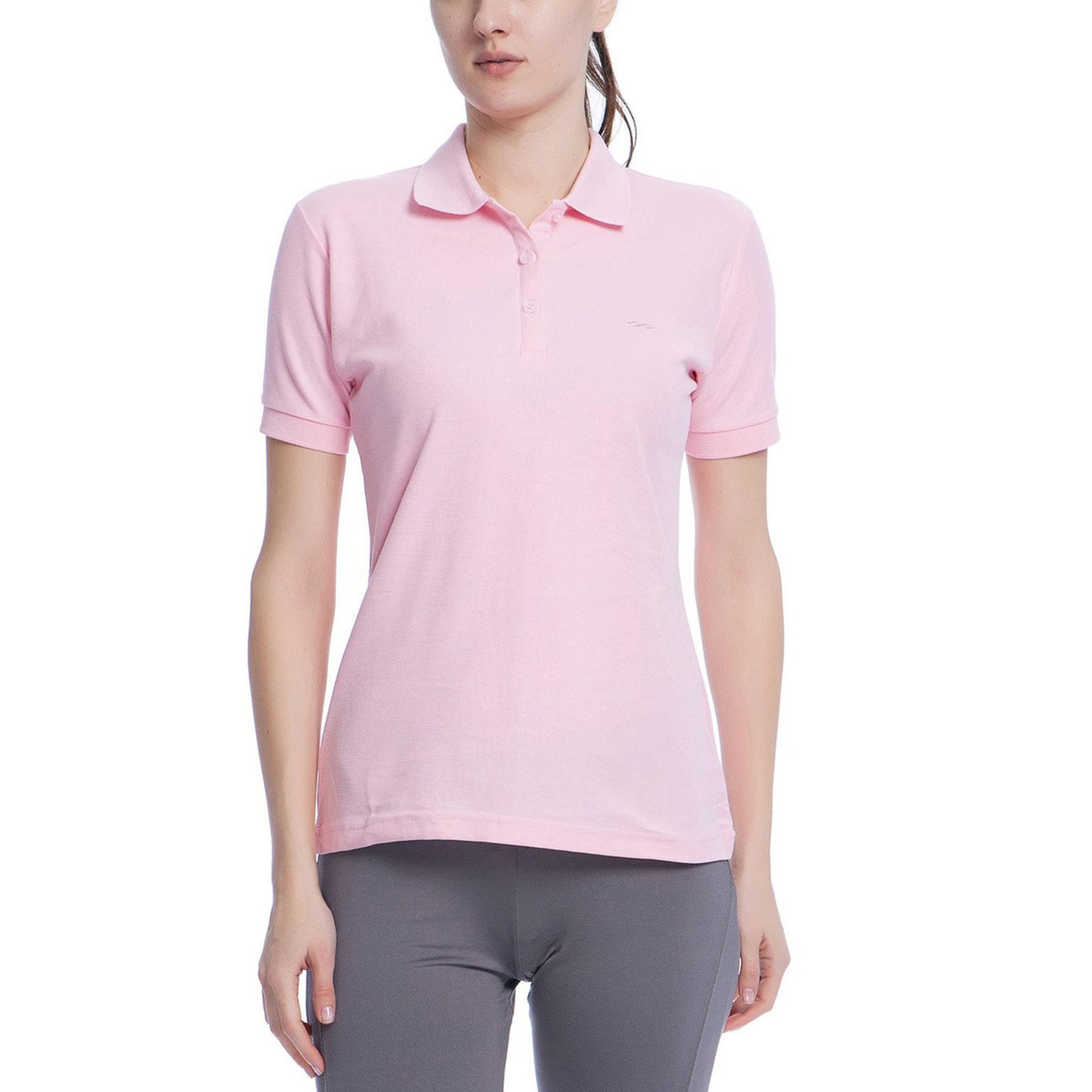 Basic Kadın Pembe Günlük Stil Polo Tişört 100836-00P