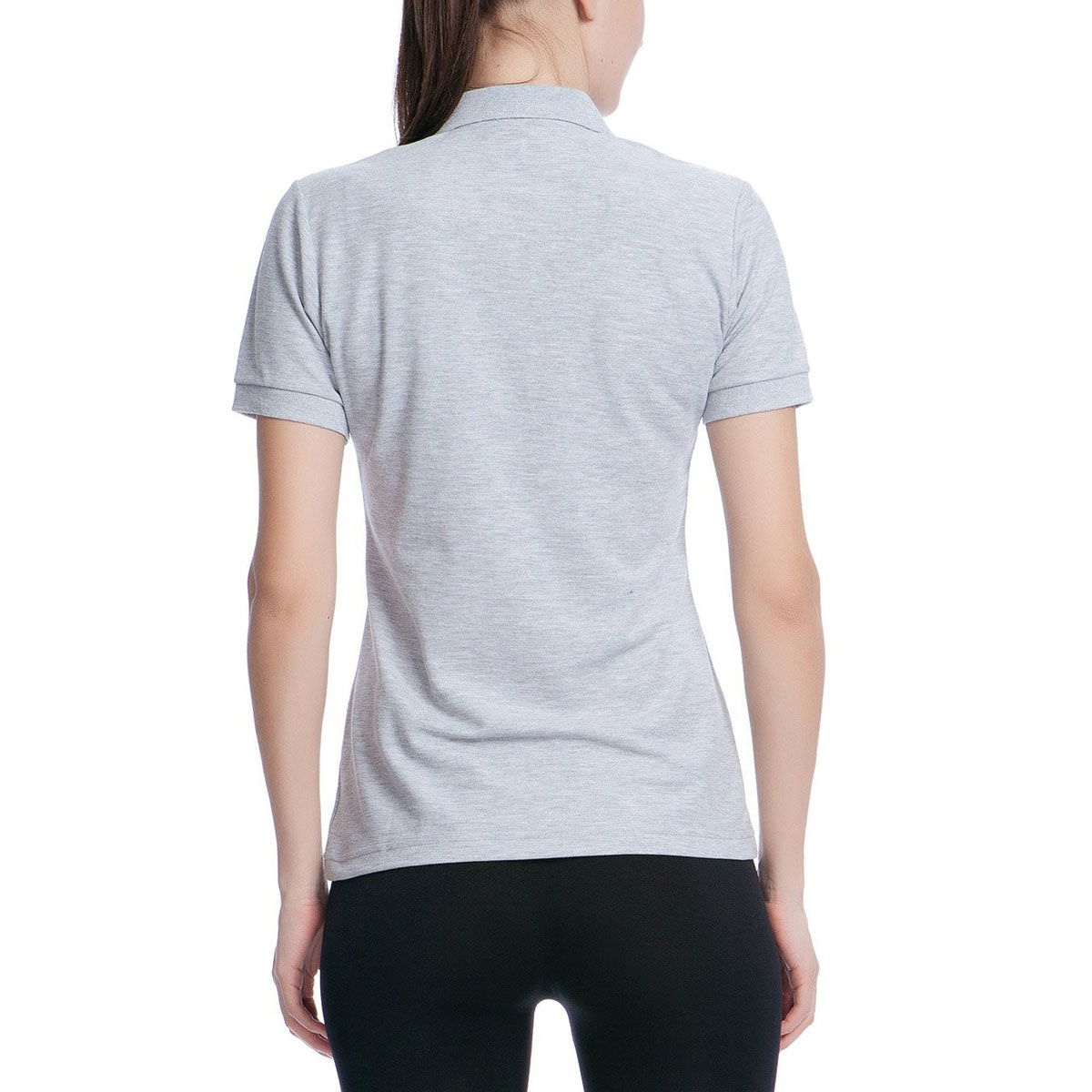 Basic Kadın Gri Günlük Stil Polo Tişört 100836-00G
