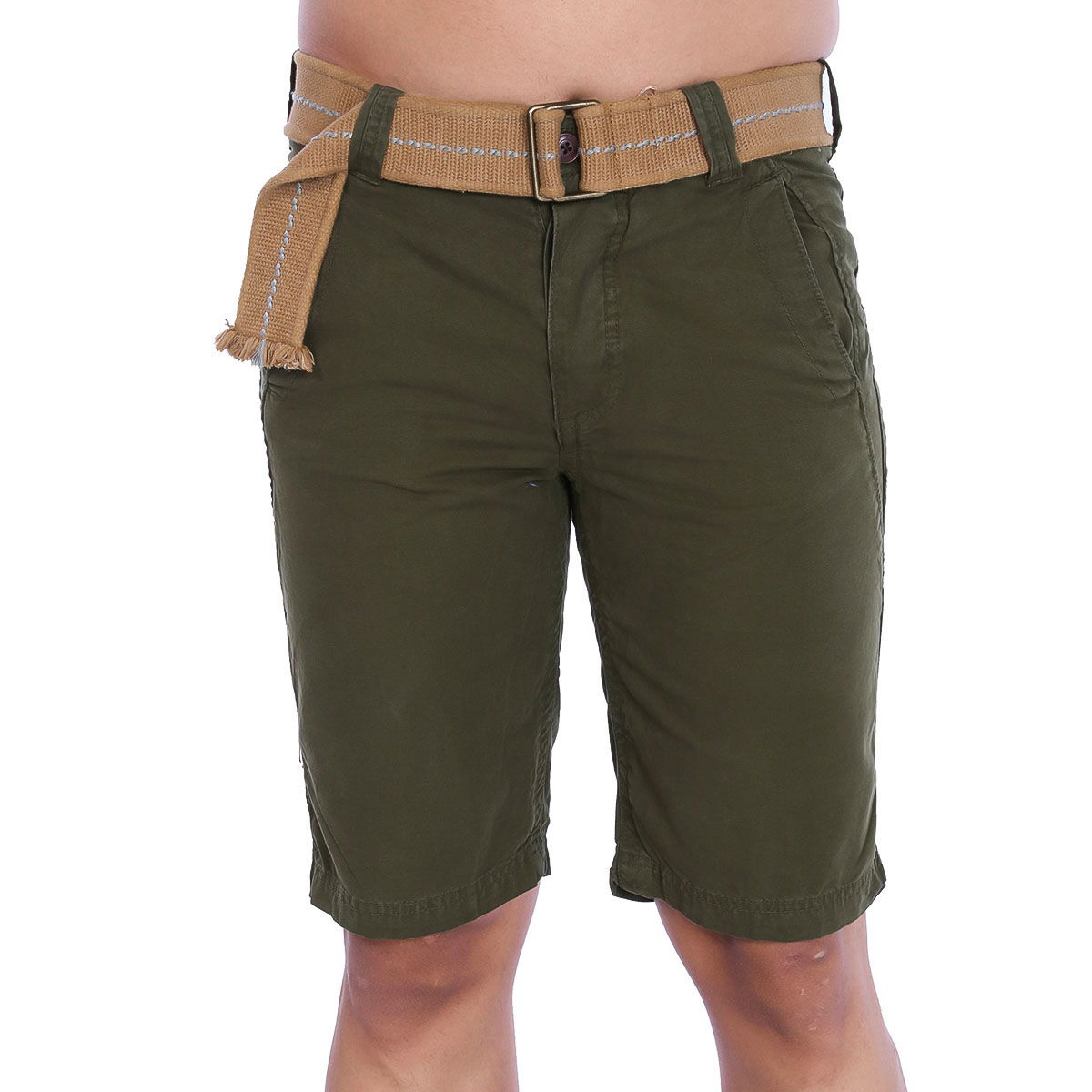Chino Şort Erkek Yeşil Günlük Stil Polo Tişört 108151580124