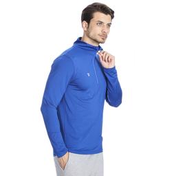 Warm-Up Poli Erkek Mavi Günlük Stil Tişört Tke5002-1-00M
