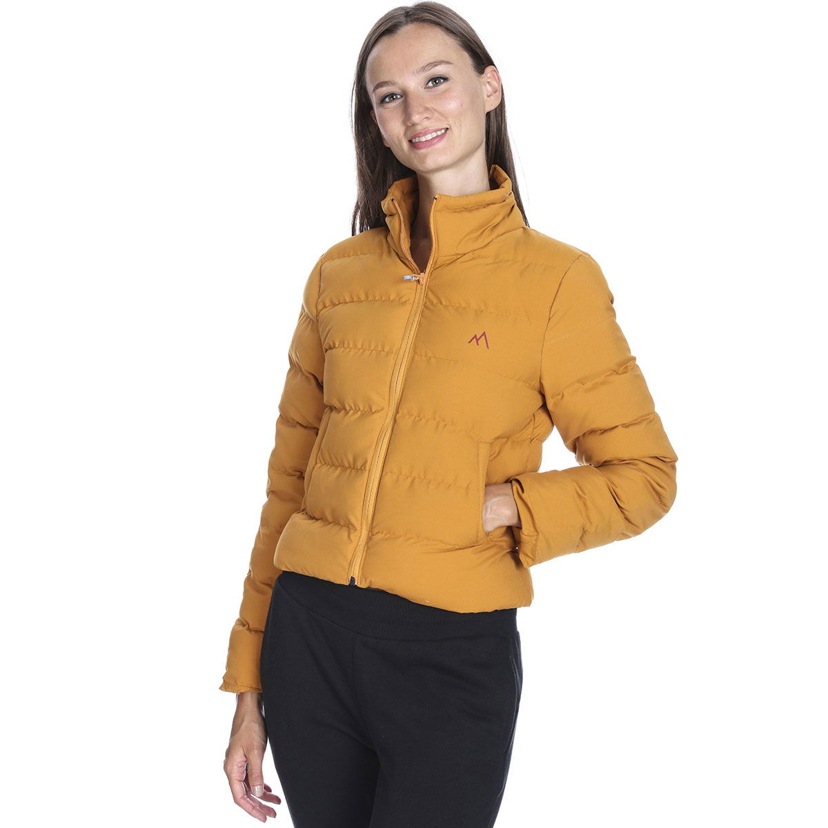 Kadın Sarı Kapüşonlu Outdoor Mont M100033-TRN