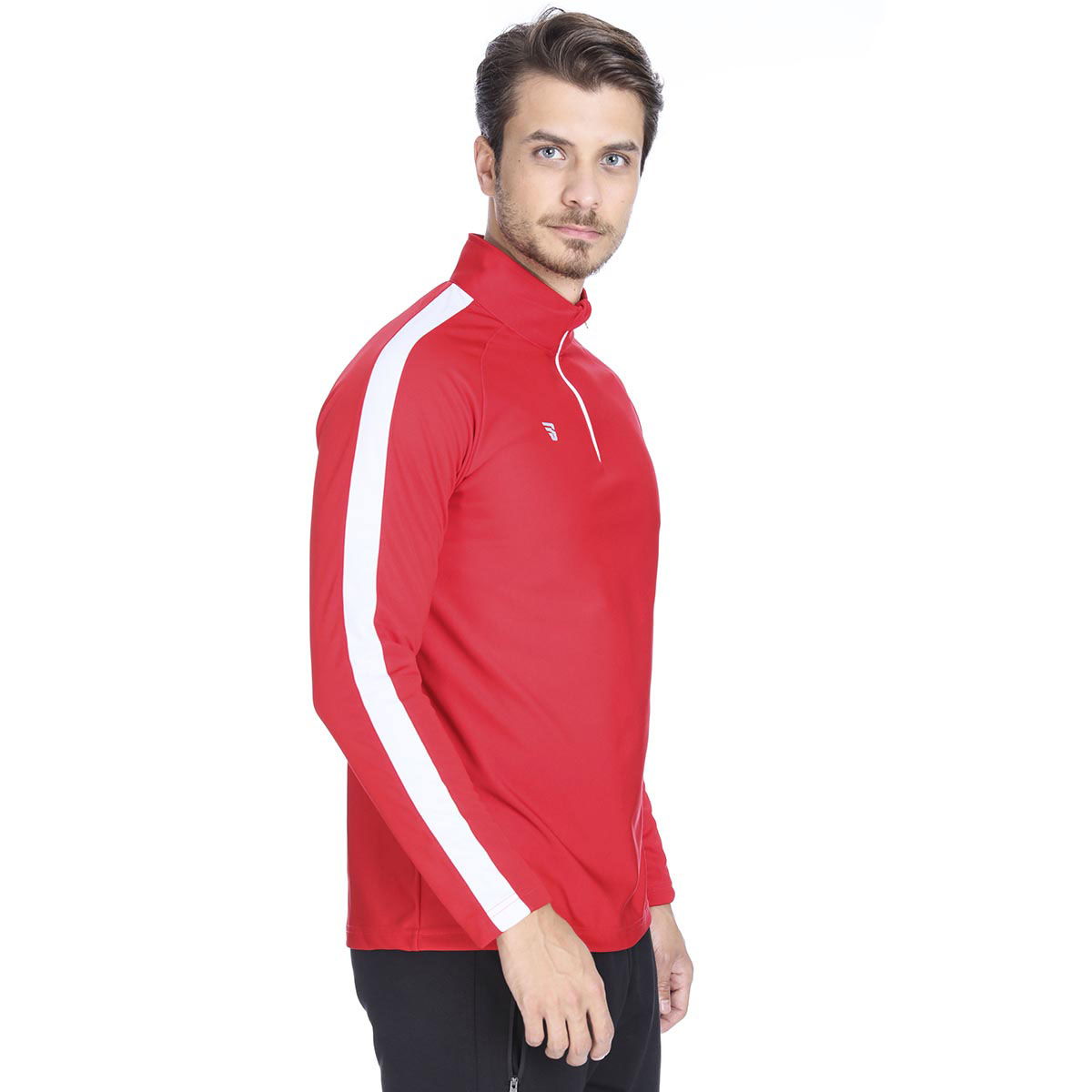 Fiume Erkek Kırmızı Yarım Fermuarlı Sweartshirt Tkm100519-Krm