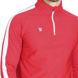 Fiume Erkek Kırmızı Yarım Fermuarlı Sweartshirt Tkm100519-Krm