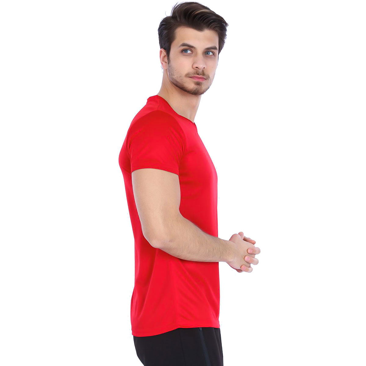 Polvebasic Erkek Kırmızı Günlük Stil Tişört 710303-00F