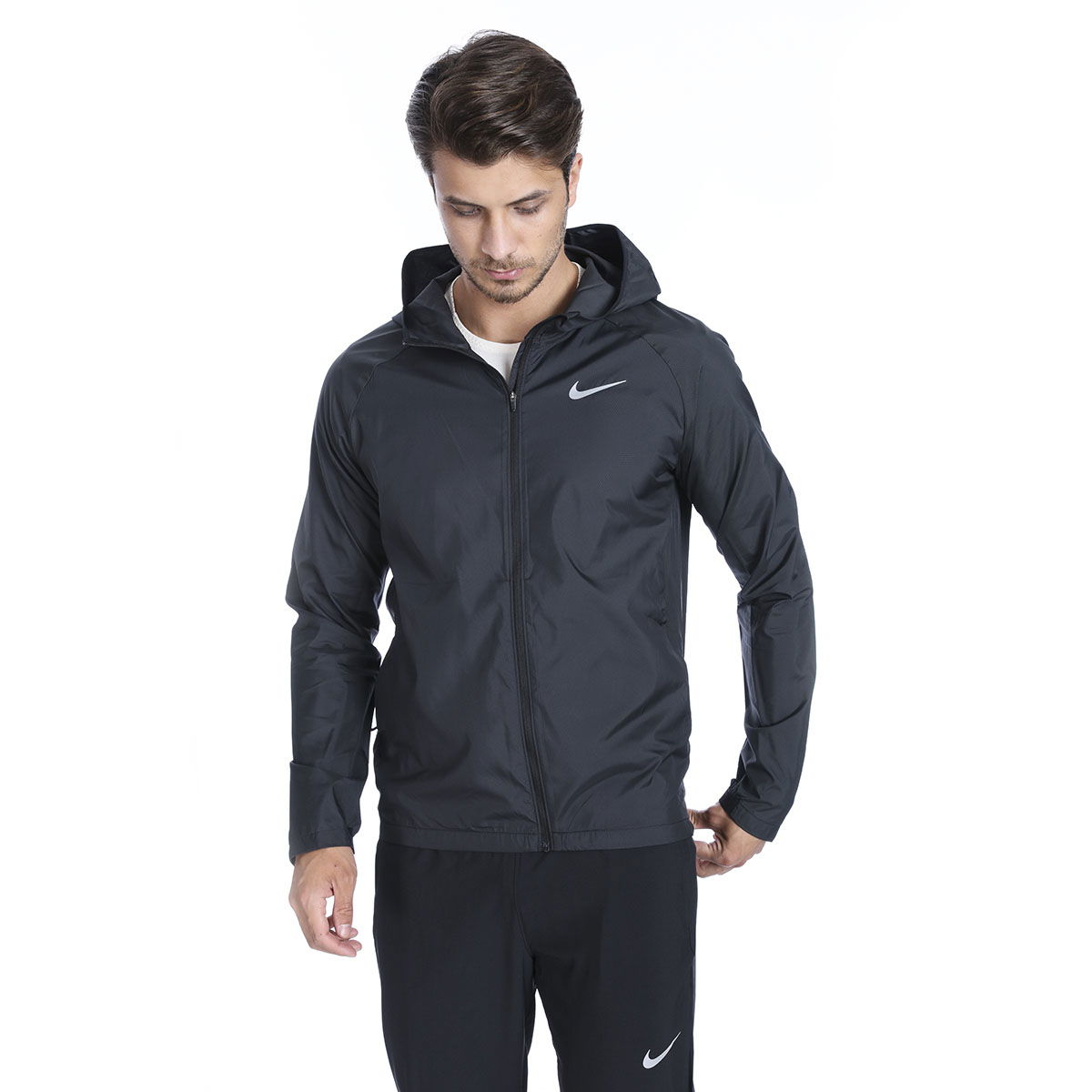 Essential Erkek Gri Kapüşonlu Ceket BV4870-010