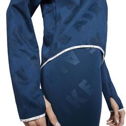 Air Midlayer Crew Kadın Mavi Koşu Uzun Kollu Tişört CJ1882-432