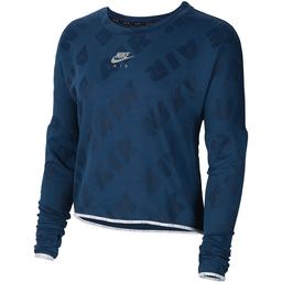 Air Midlayer Crew Kadın Mavi Koşu Uzun Kollu Tişört CJ1882-432