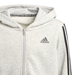 Must Haves Çocuk Gri 3 Bantlı Antrenman Kapüşonlu Sweatshirt DV0822
