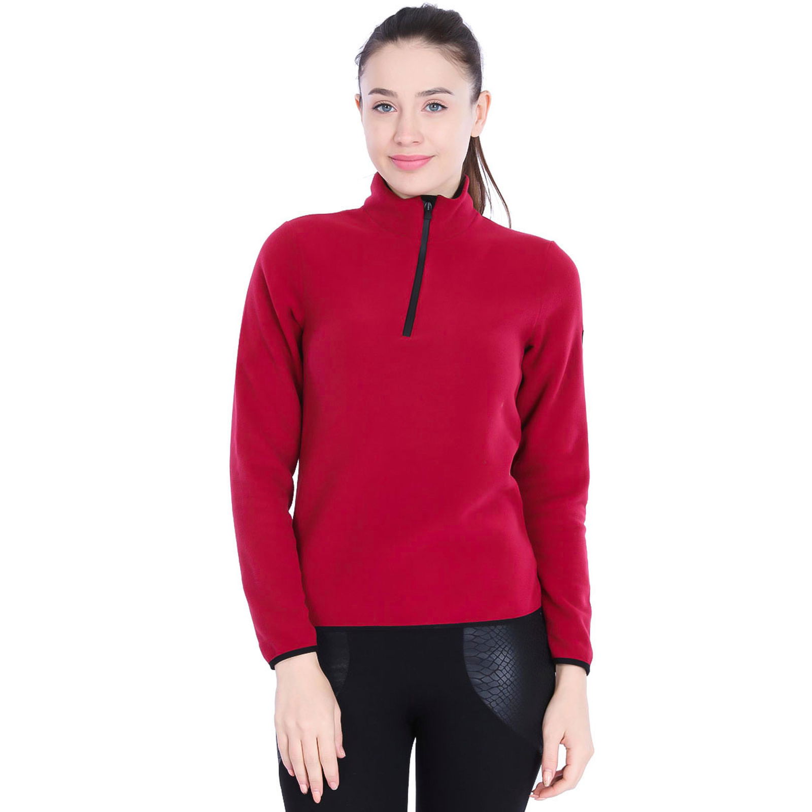 Kadın Bordo Polar Sweatshirt 710081-0MR