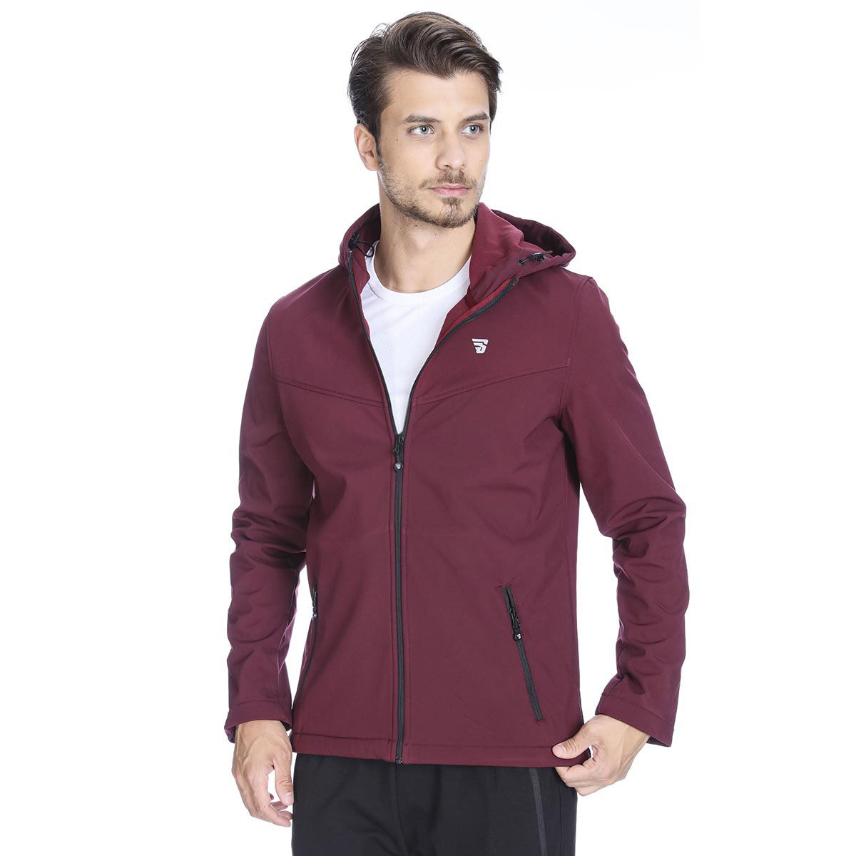 Erkek Bordo Kapüşonlu Outdoor Mont 710754-BRD