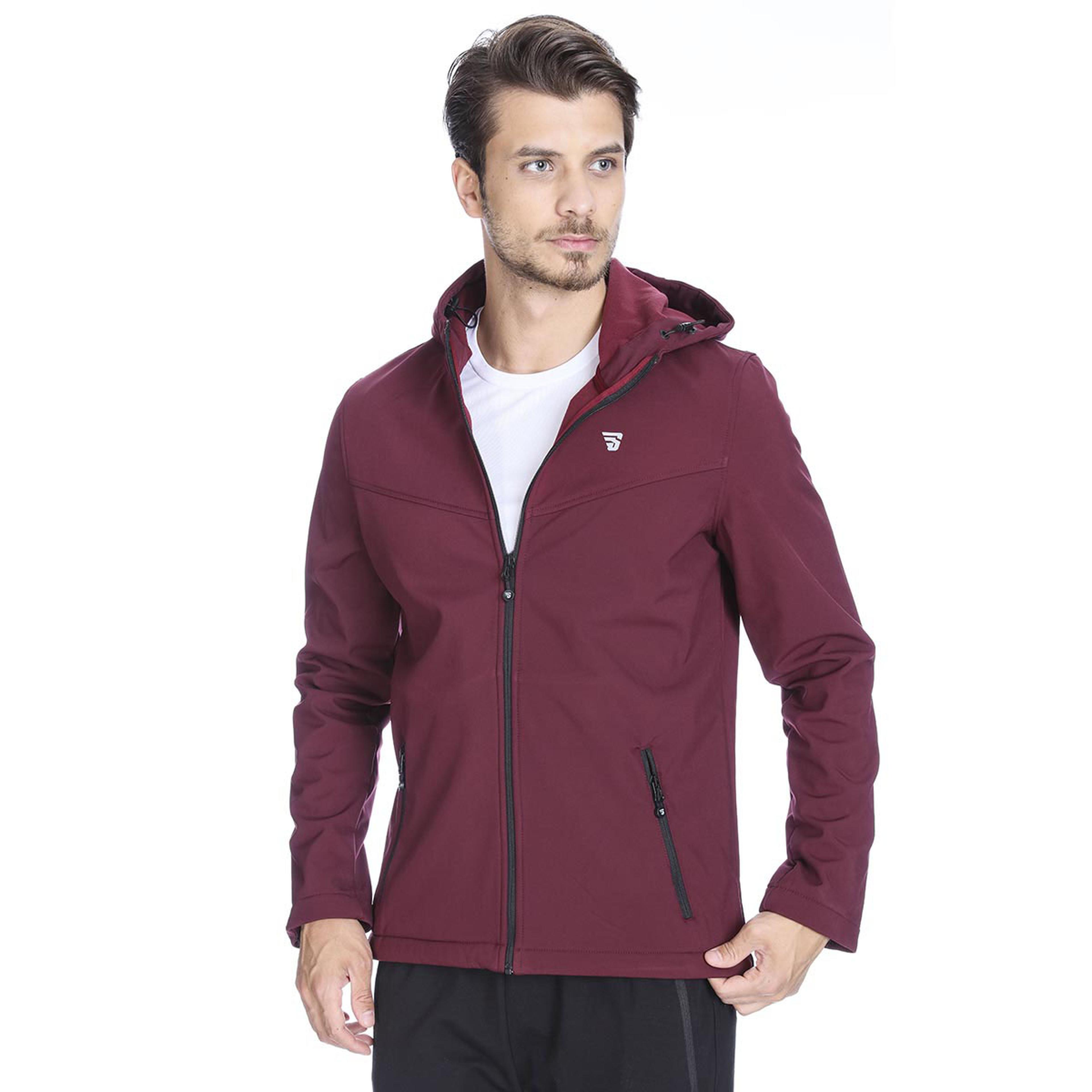 Erkek Bordo Kapüşonlu Outdoor Mont 710754-BRD