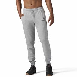 Us Tacked Logo Jogger Erkek Gri Eşofman Altı BR7934
