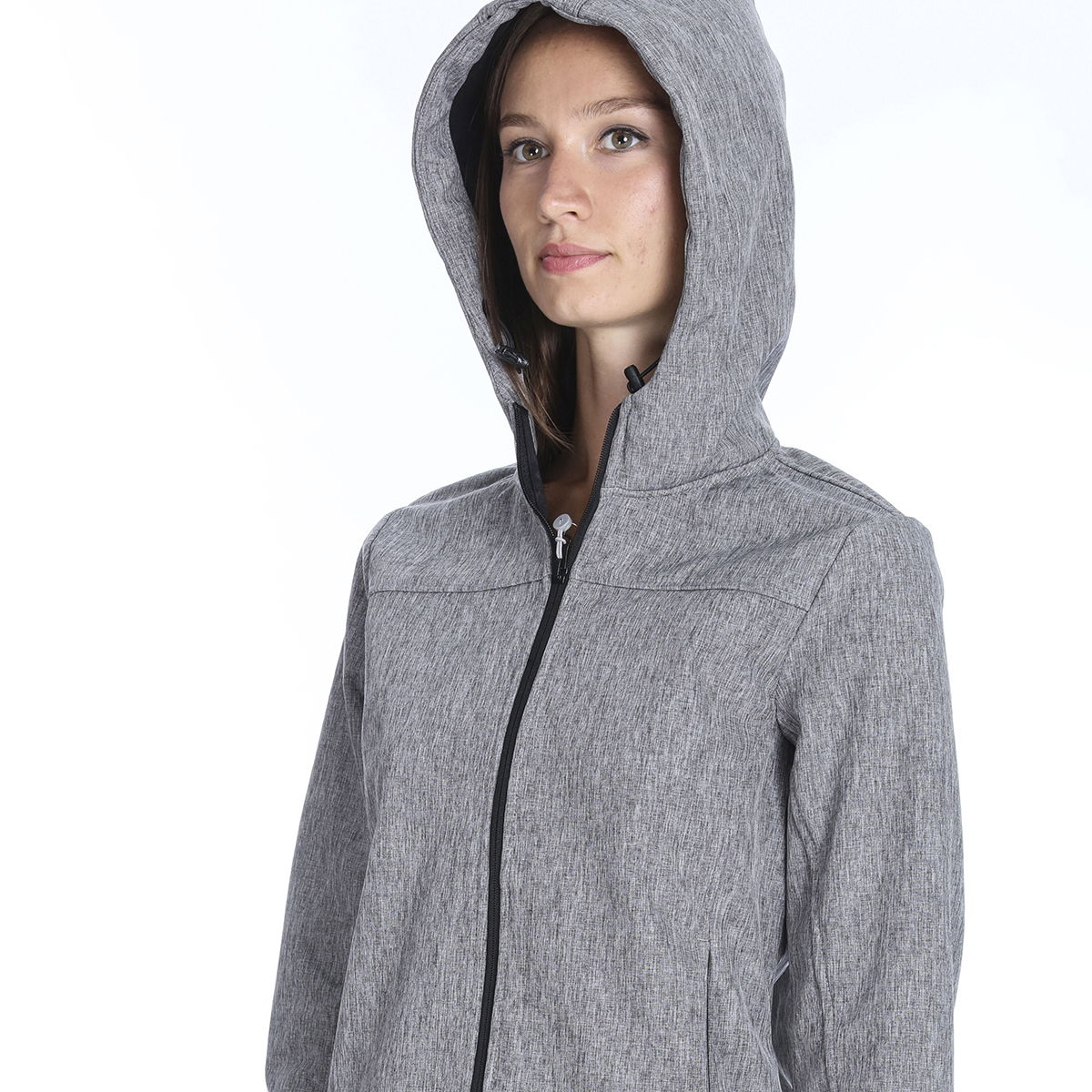Kadın Gri Kapüşonlu Outdoor Mont M100058-GRI