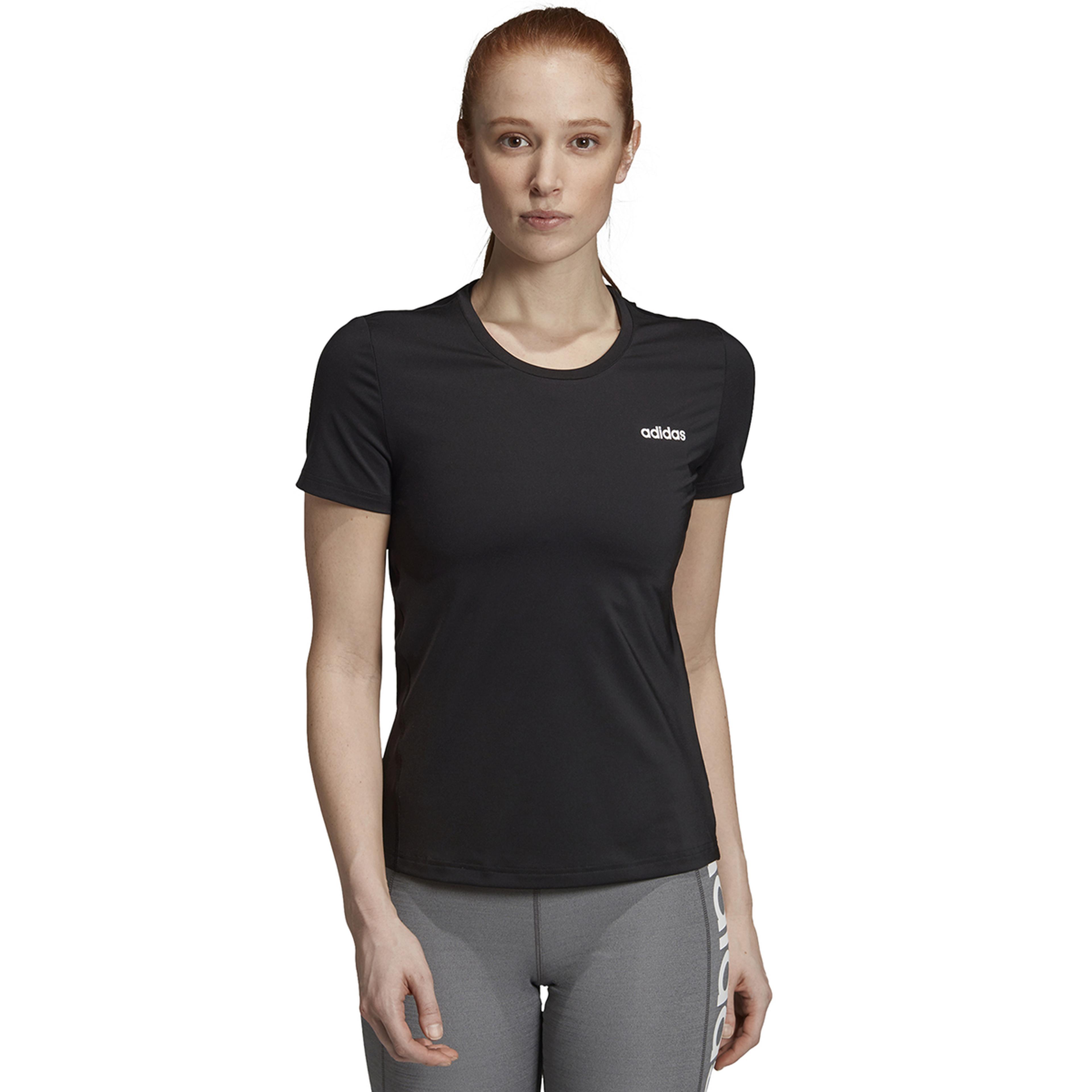 W D2M Solid Tee Kadın Siyah Antrenman Tişört EI5512