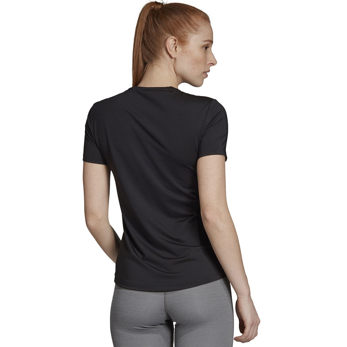 W D2M Solid Tee Kadın Siyah Antrenman Tişört EI5512
