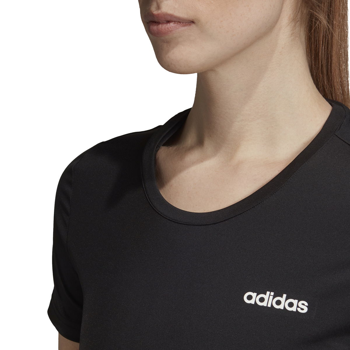 W D2M Solid Tee Kadın Siyah Antrenman Tişört EI5512