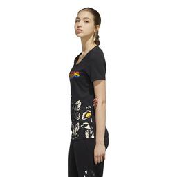 Farm P Tshirt Kadın Siyah Günlük Stil Tişört EI4829