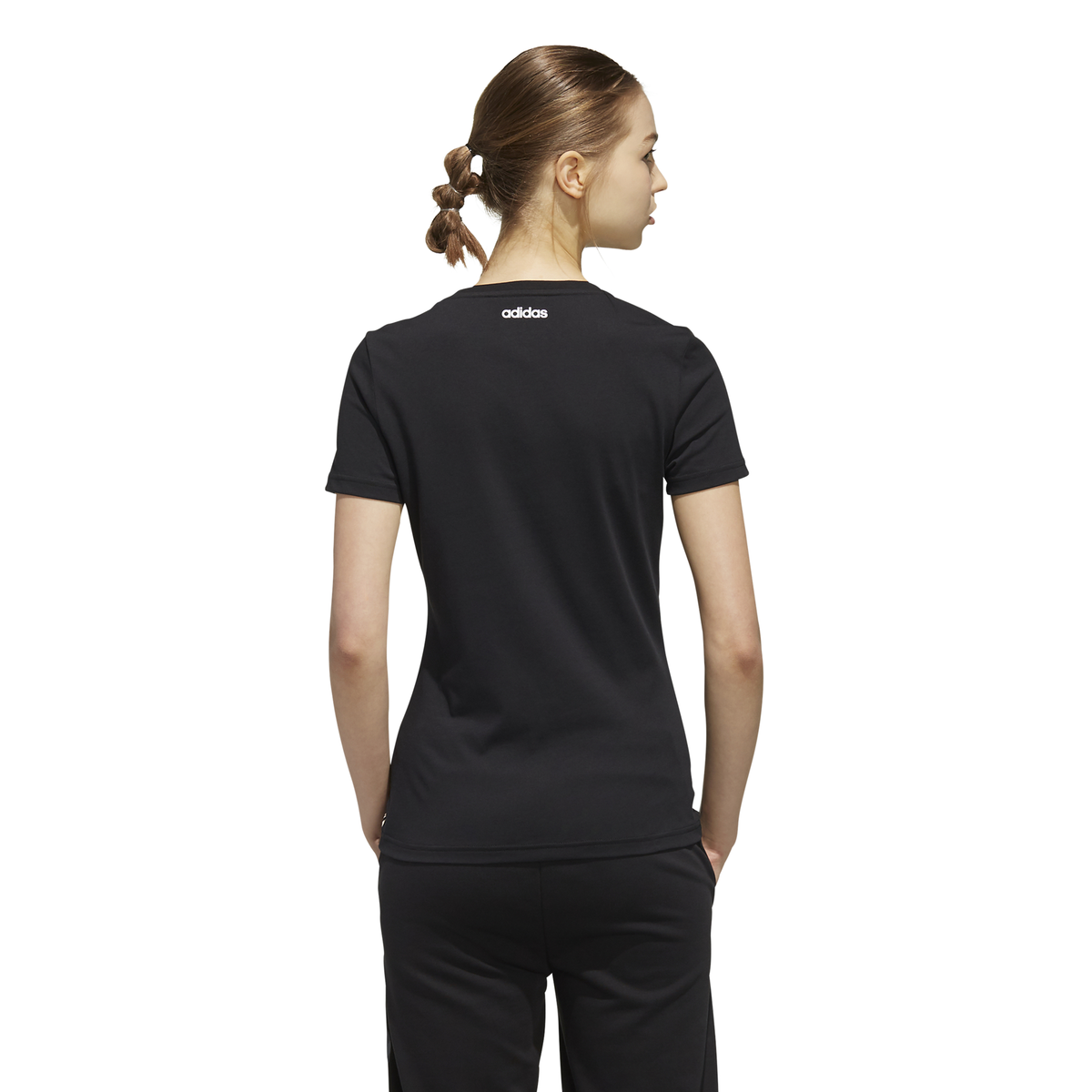 Farm P Tshirt Kadın Siyah Günlük Stil Tişört EI4829