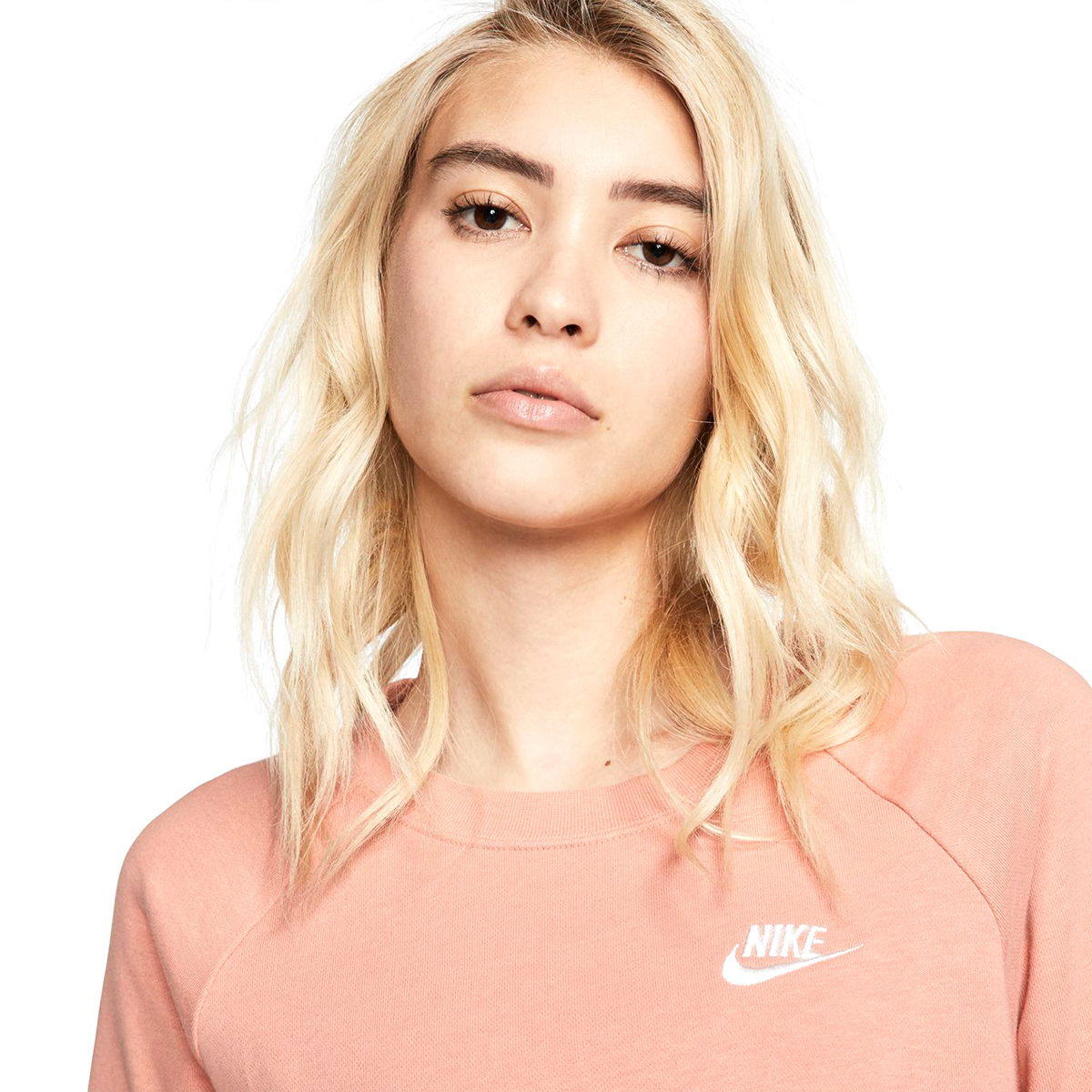 Essntl Crew Flc Kadın Pembe Günlük Stil Uzun Kollu Tişört BV4110-606