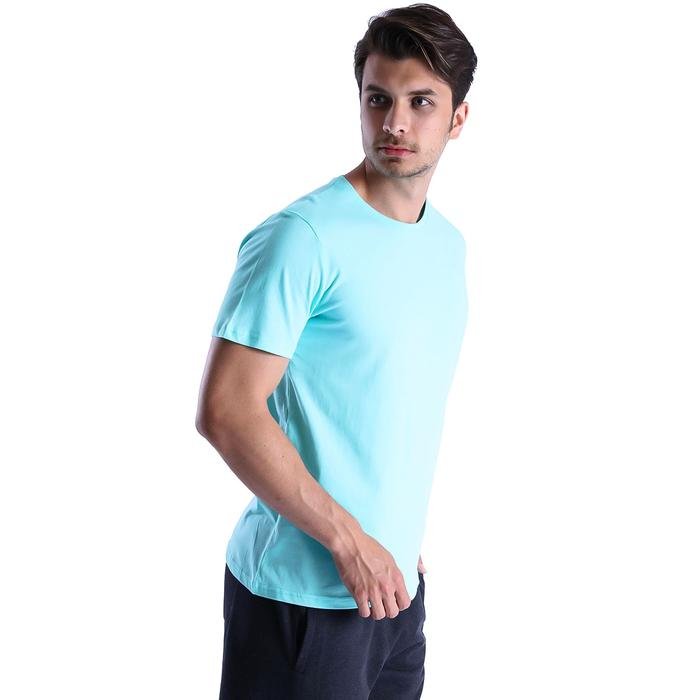 Basic Erkek Mavi Günlük Stil Tişört 710200-0MN 996685
