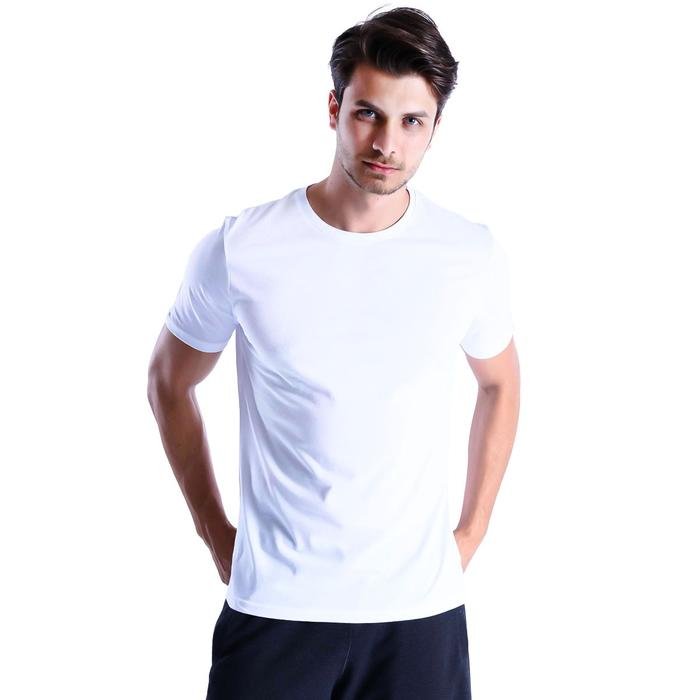 Basic Erkek Beyaz Günlük Stil Tişört 710200-00W 996641