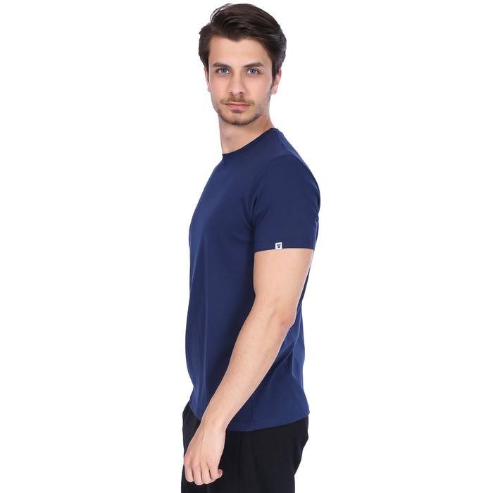 Basic Erkek Mavi Günlük Stil Tişört 710200-00L 996662