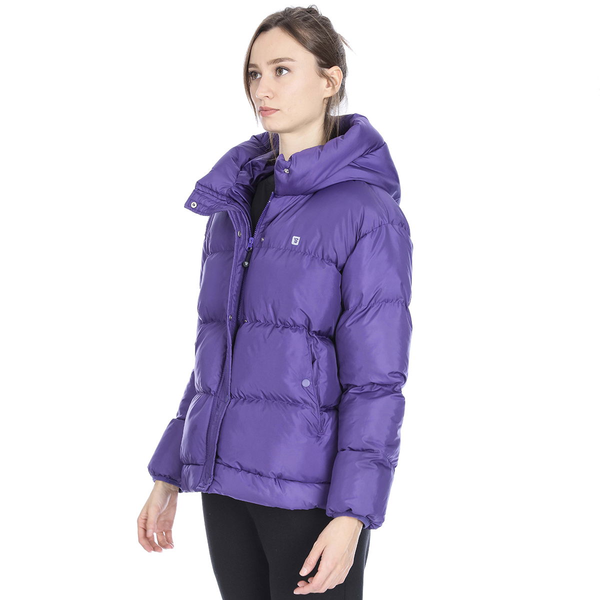 Kadın Mor Kapüşonlu Outdoor Mont 710753-MOR