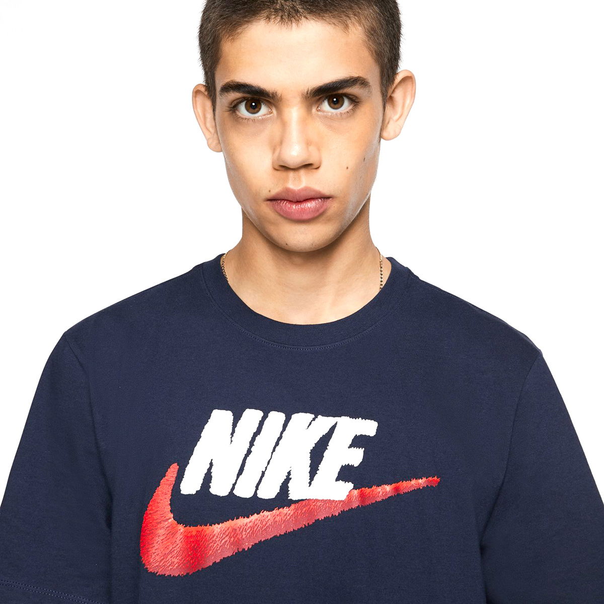 Brand Mark Erkek Mavi Günlük Stil Tişört AR4993-452