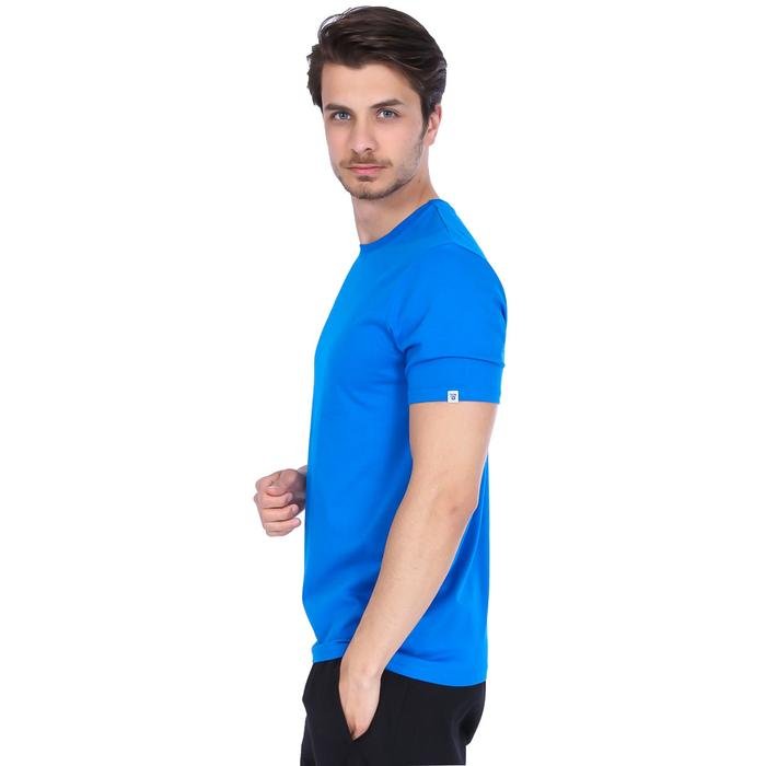 Basic Erkek Mavi Günlük Stil Tişört 710200-0SX 996659