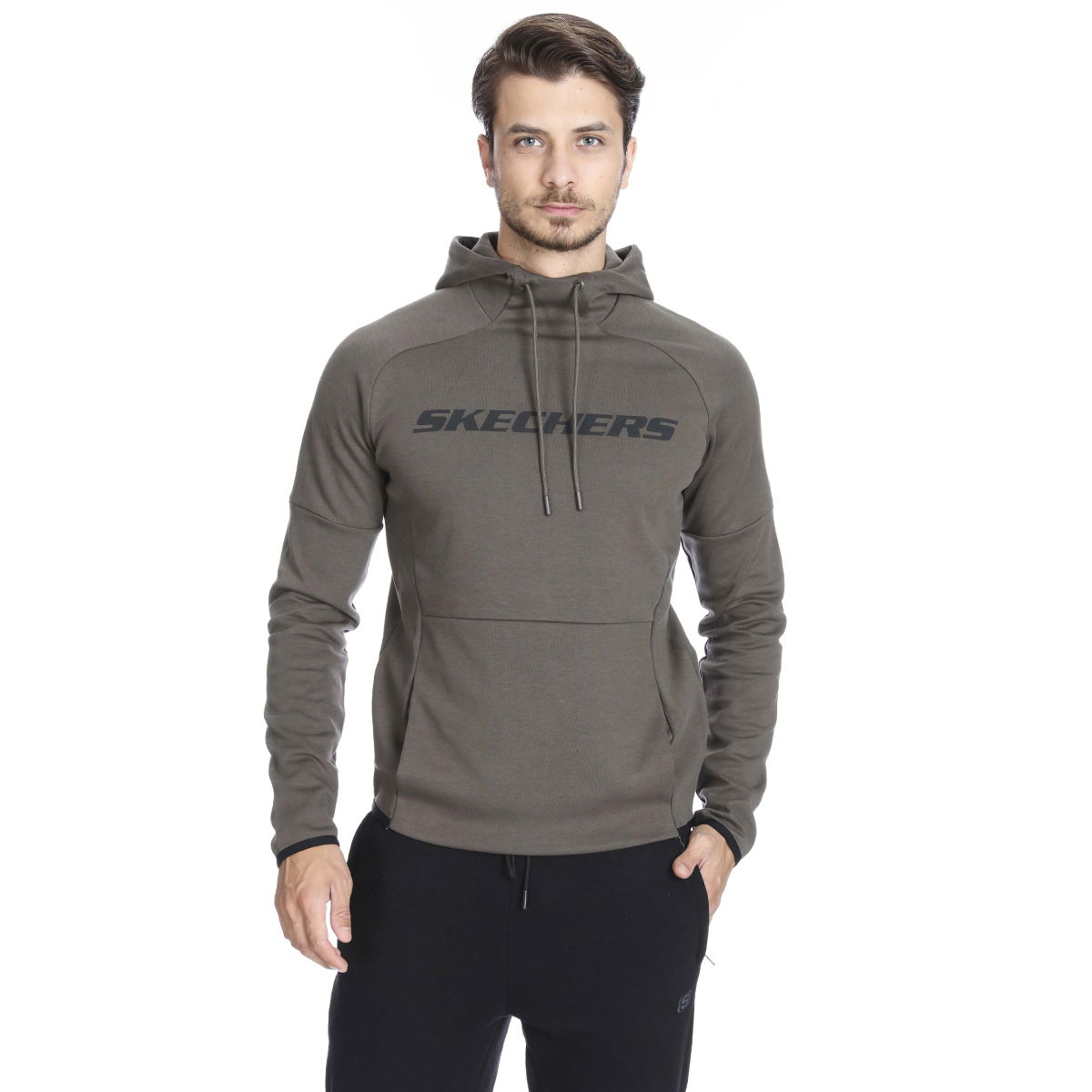 2X i-Lock Erkek Kahverengi Günlük Stil Sweatshirt S192203-300