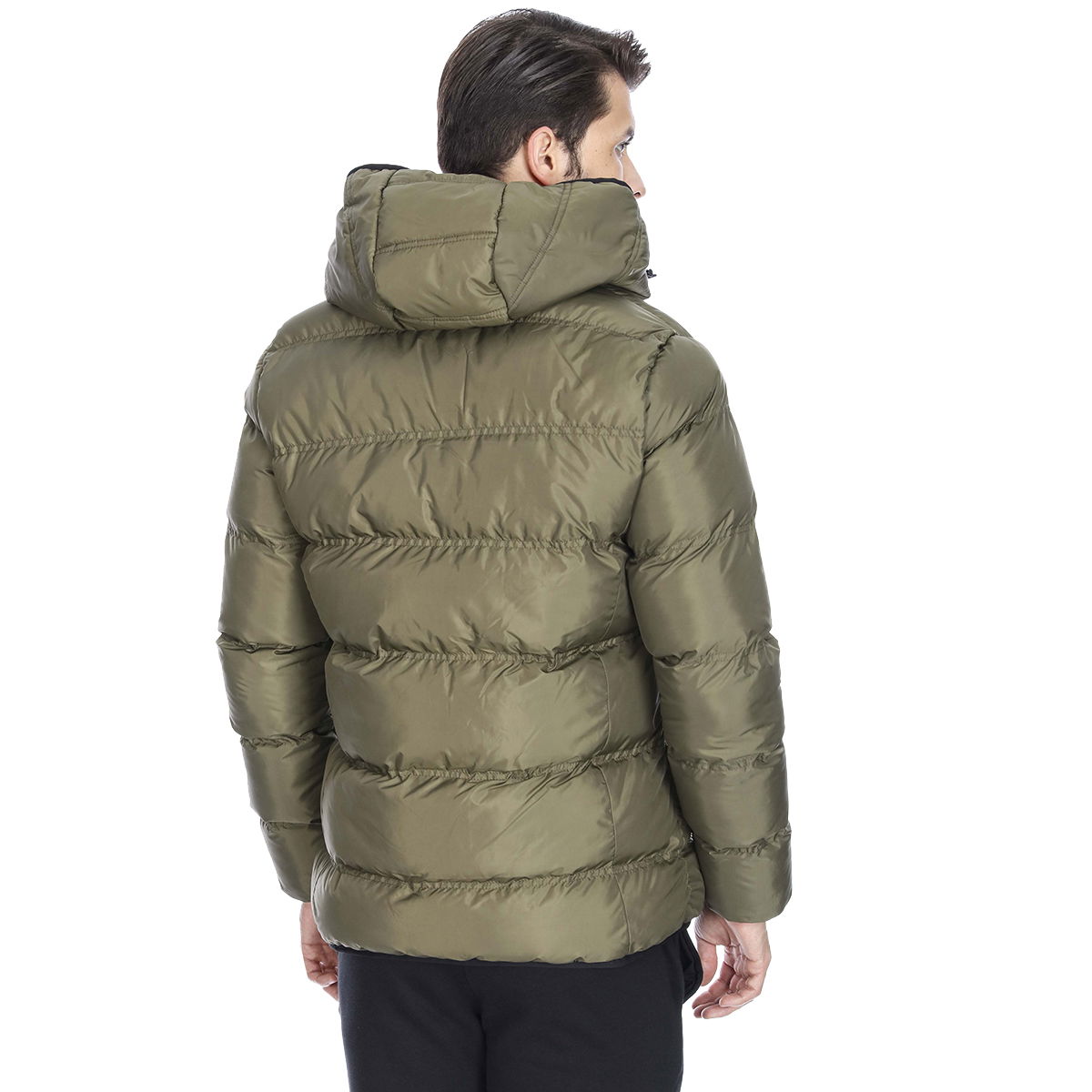 Erkek Yeşil Kapüşonlu Outdoor Mont 710752-HKI
