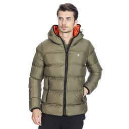 Erkek Yeşil Kapüşonlu Outdoor Mont 710752-HKI