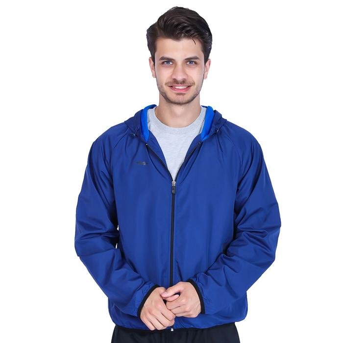 Erkek Mavi Kapüşonlu Koşu Ceketi 201530-0SX 736991