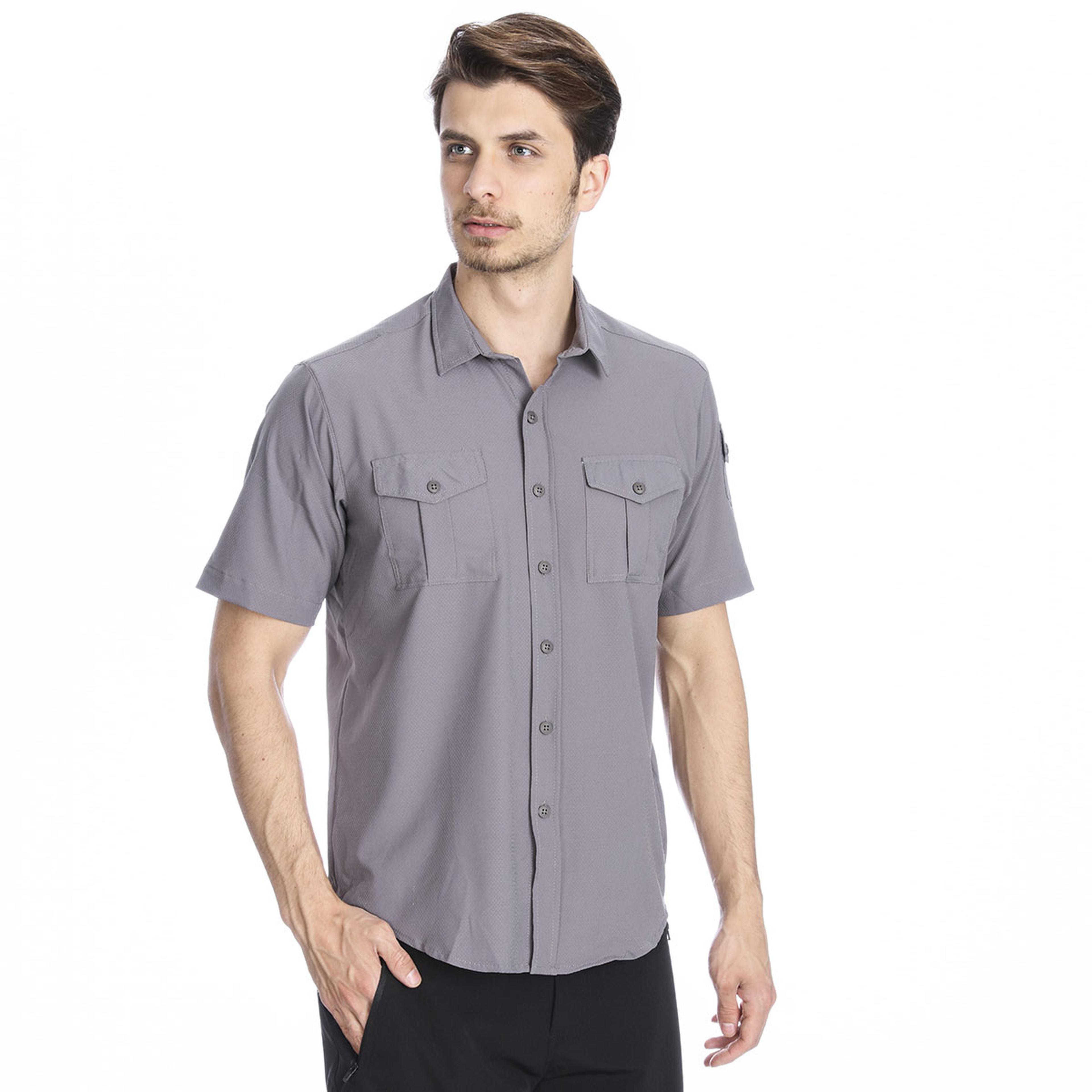 Spo-Safkisshirt Erkek Gri Koşu Gömlek 710116-00B-SP