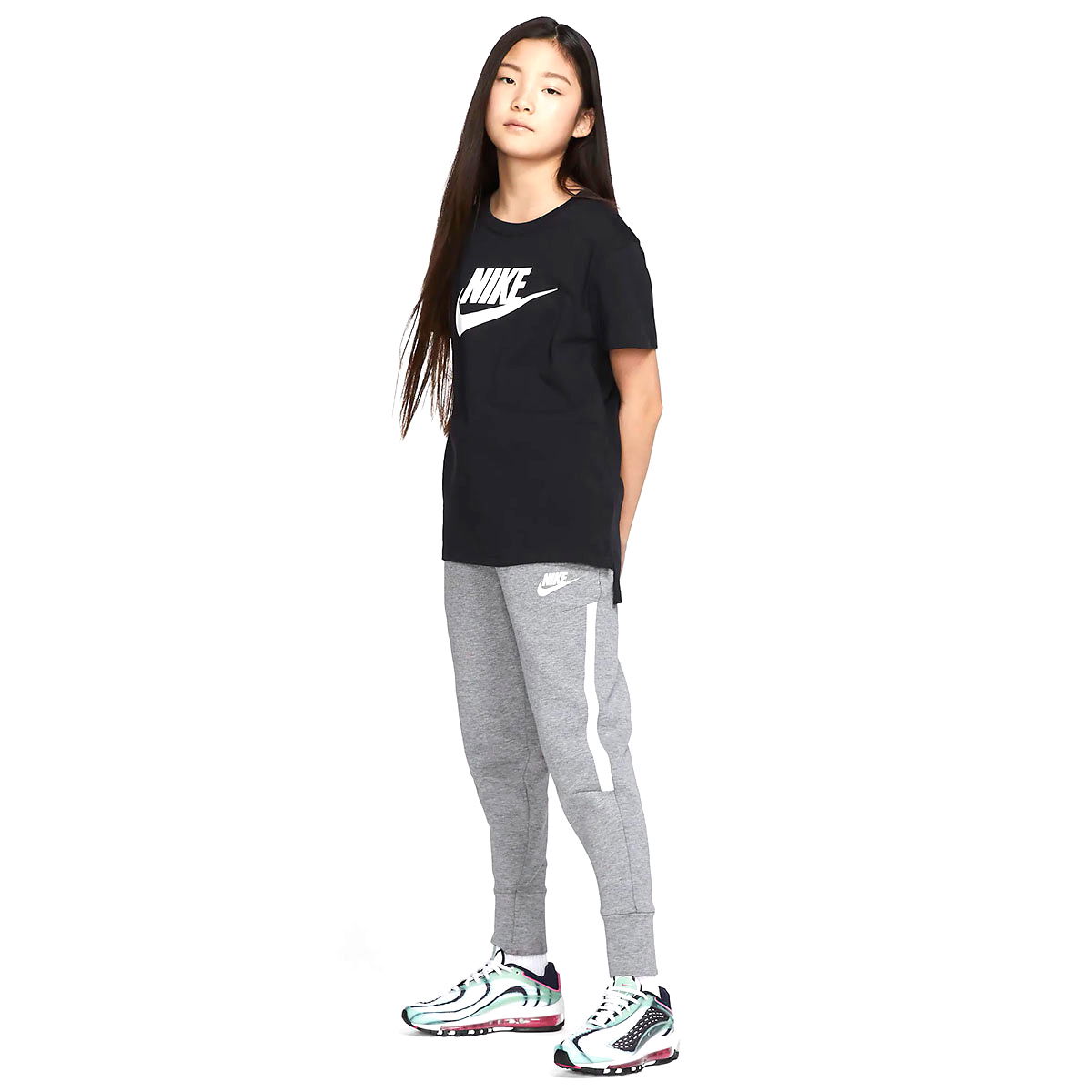 Basic Futura Çocuk Siyah Günlük Stil Tişört AR5088-010