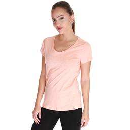 Flakestop Kadın Pembe Günlük Stil Tişört 610003-Spn