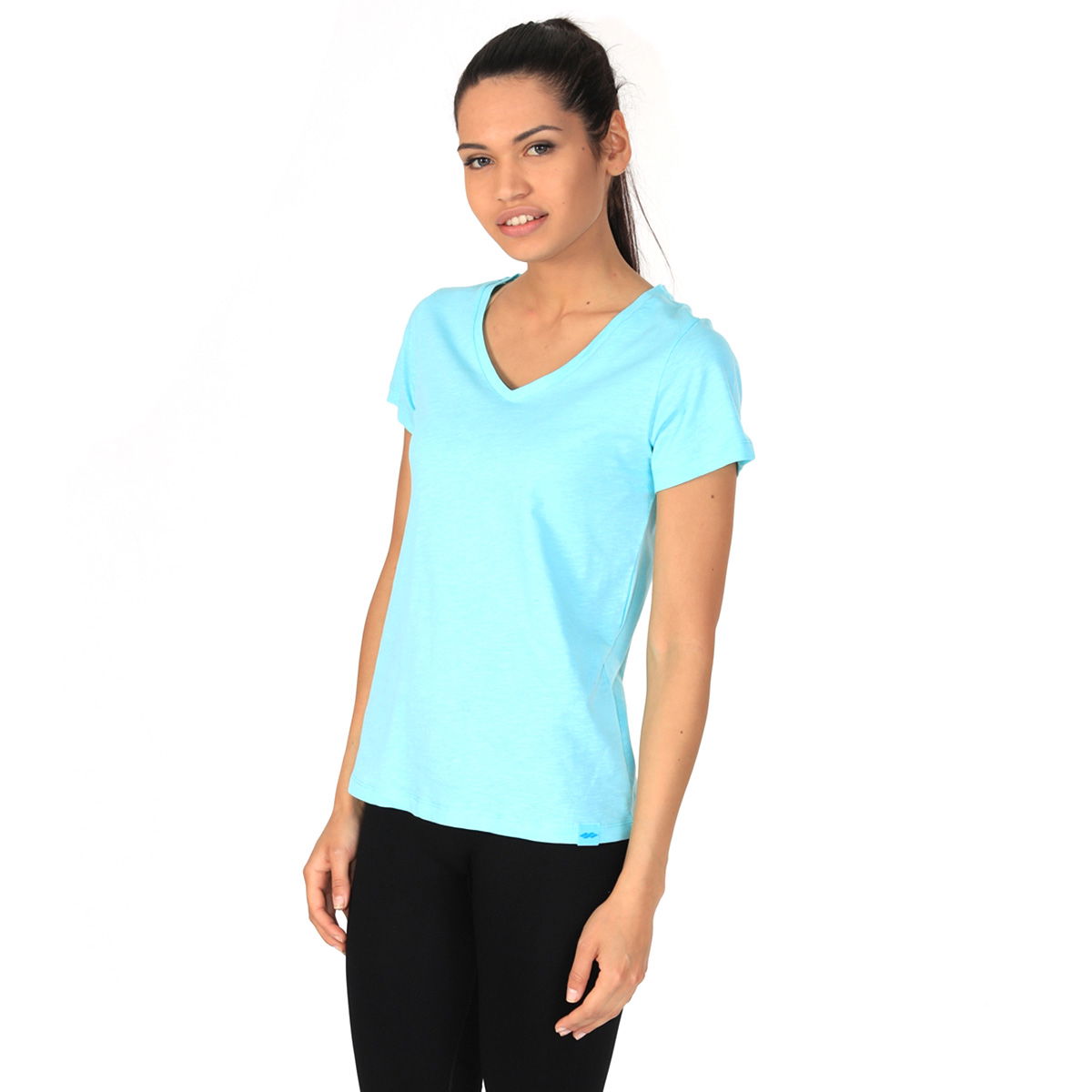 Flakestop Kadın Mavi Günlük Stil Tişört 610003-0Tl