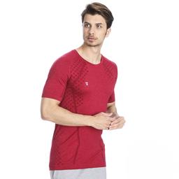 Seamless Erkek Kırmızı Antrenman Tişörtü Tke1043-00K