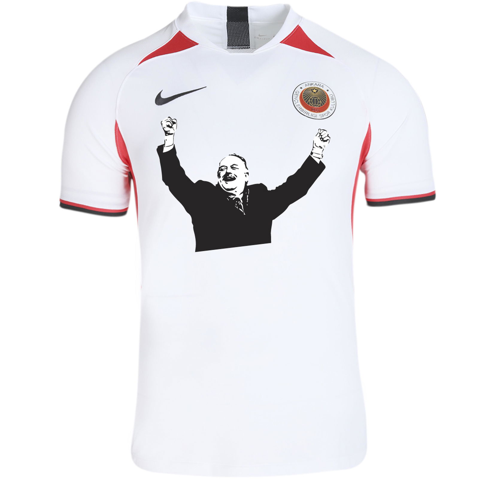 Gençlerbirliği - İlhan Cavcav Baskılı Erkek Beyaz Futbol Forma AJ0998-101-GEN-CAVCAV