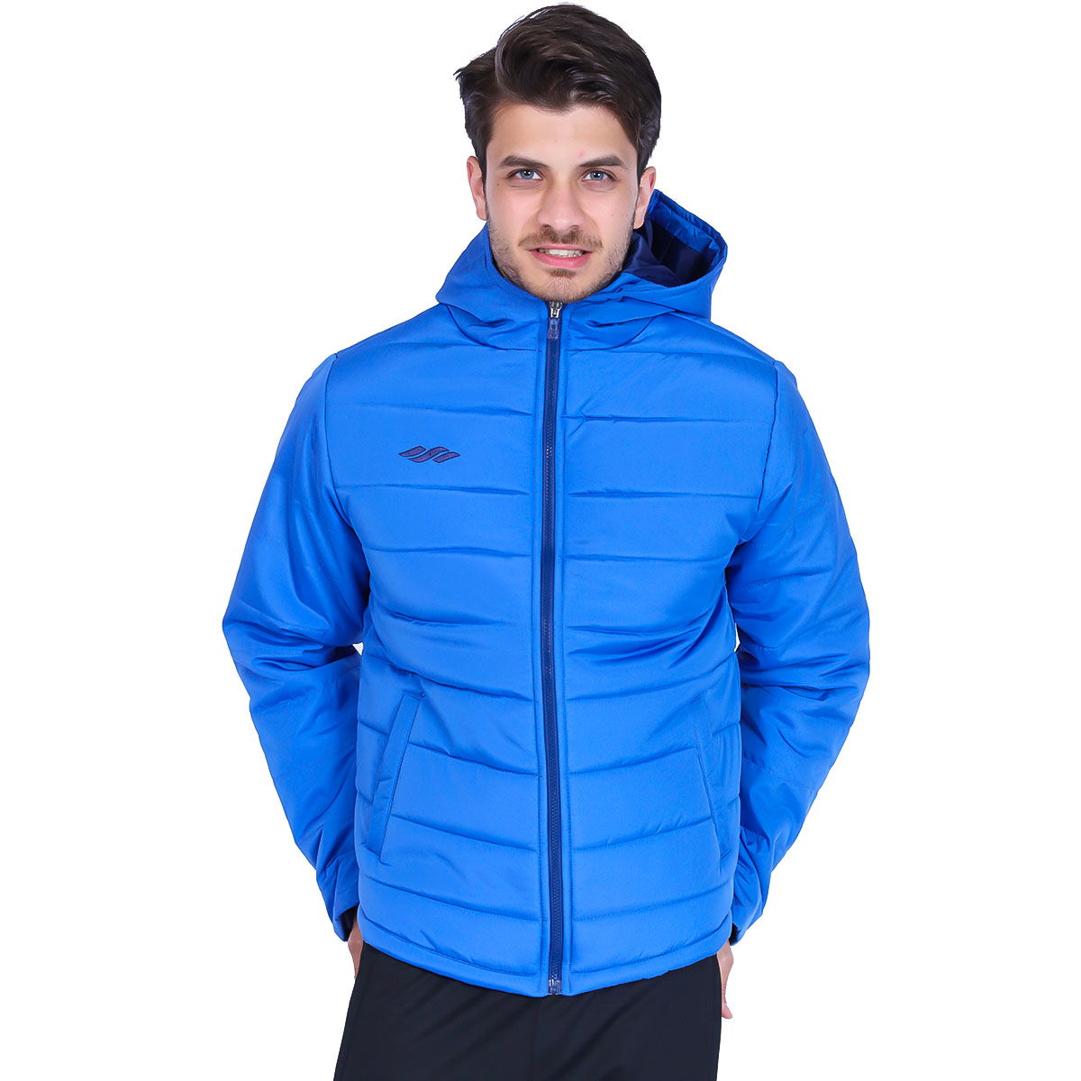 Jammy Erkek Mavi Kapüşonlu Outdoor Mont 201531-0XM