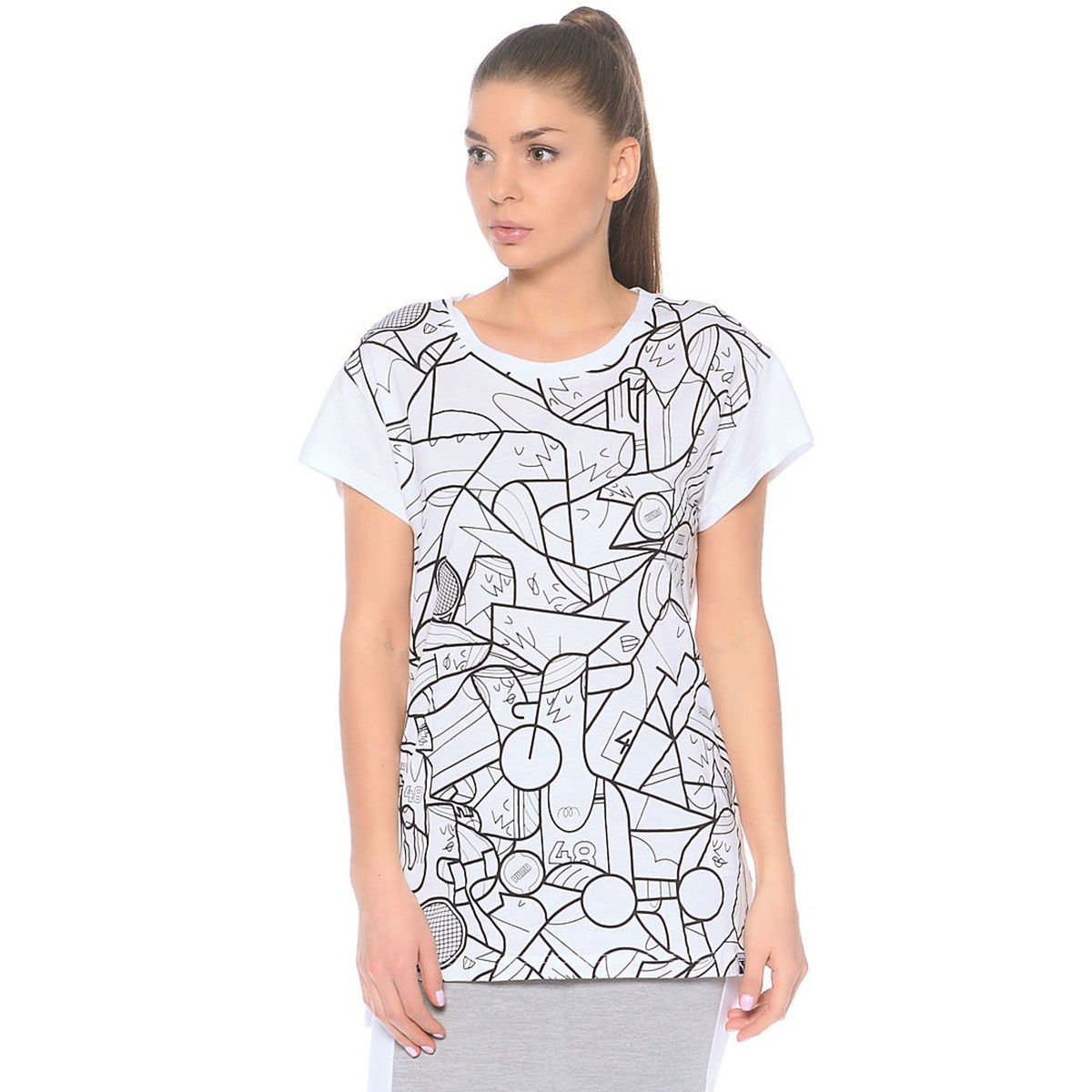 X Ale Gıorgını Tee White Kadın Beyaz Günlük Tişört  57251102