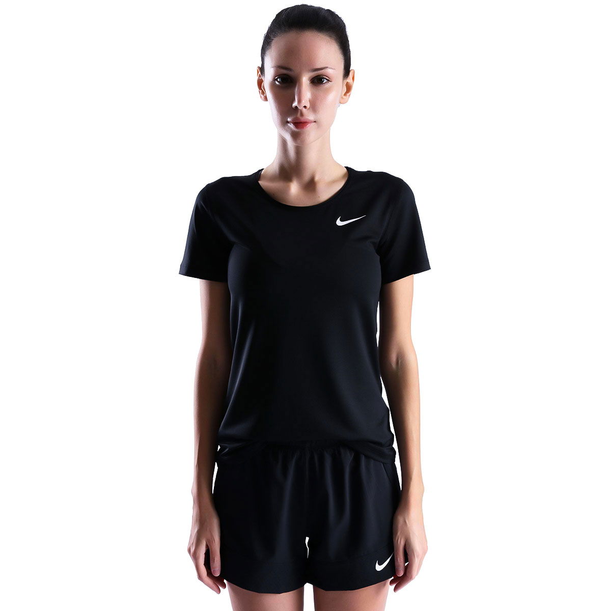 Top All Over Mesh Kadın Siyah Antrenman Tişört 889540-010