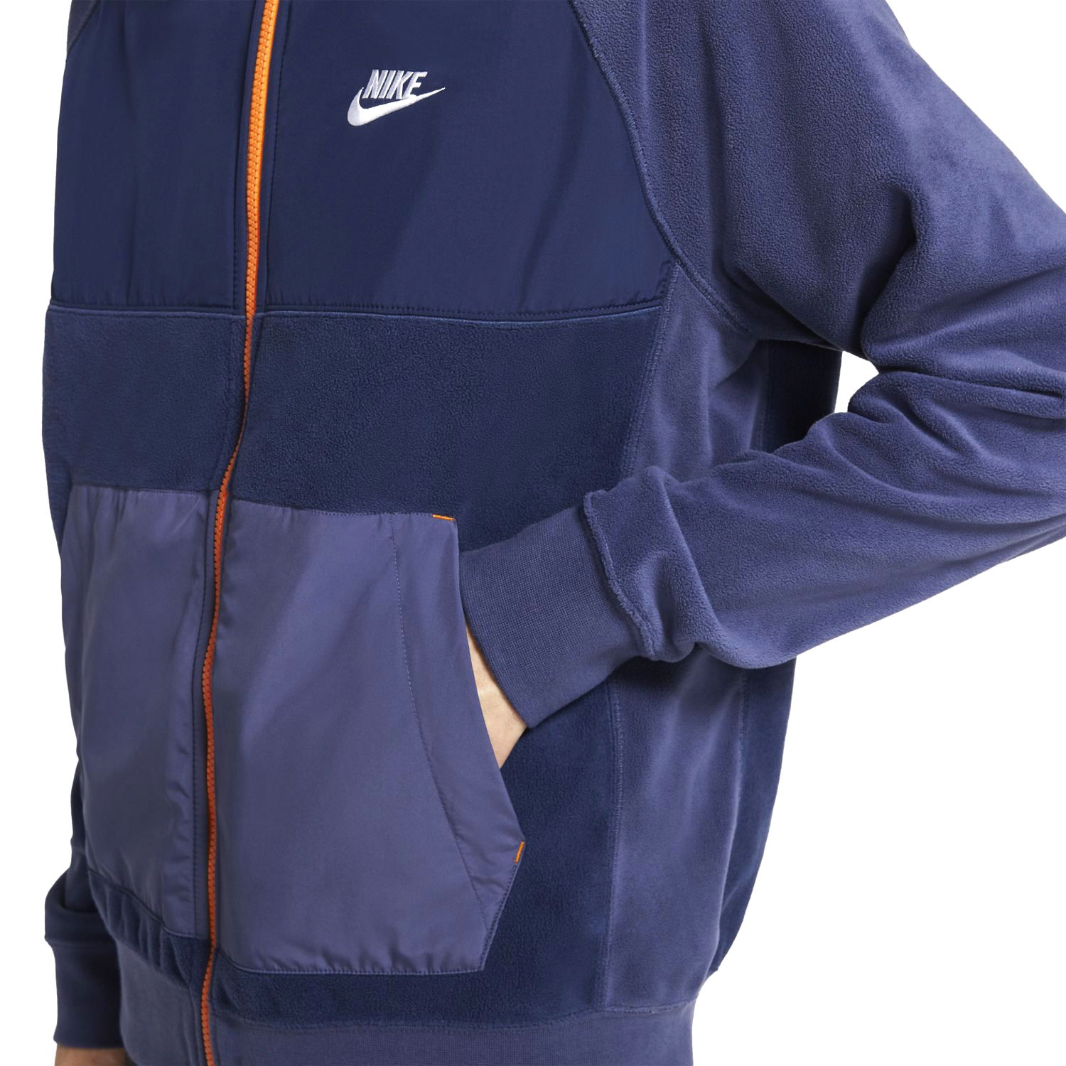 Polar Fleece Zip Erkek Mavi Sweatshirt BV3592-410