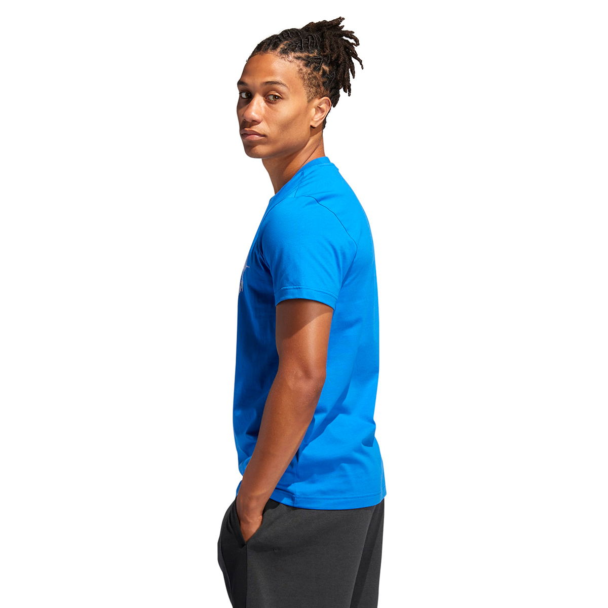 Dame Logo Erkek Mavi Basketbol Tişört FM4793