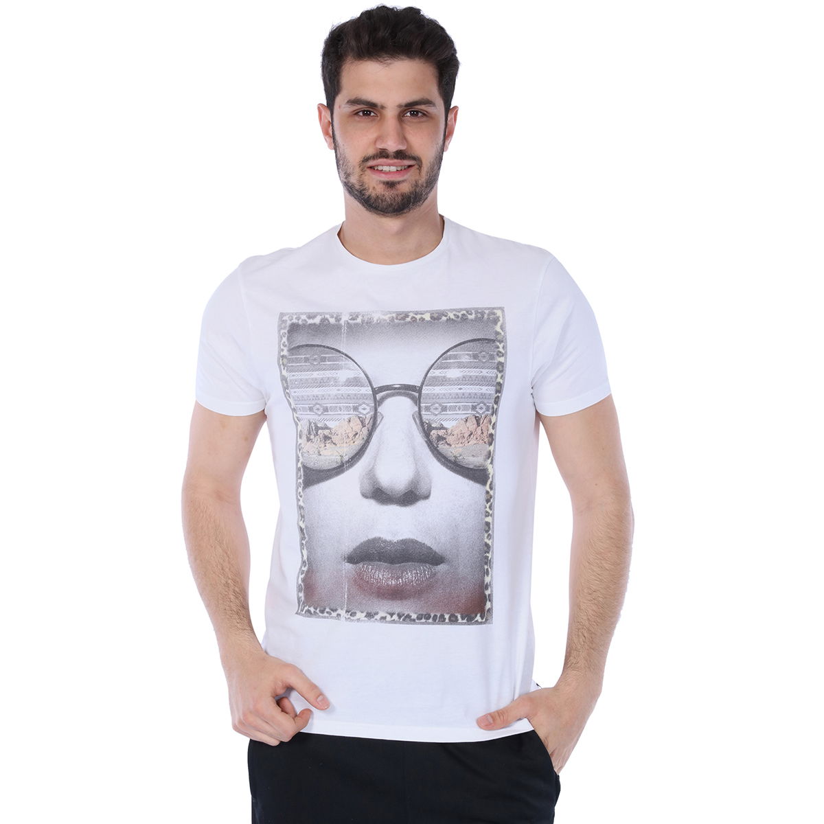 Paradise Sux Erkek Beyaz Günlük Stil Tişört P1Ss12 10 M