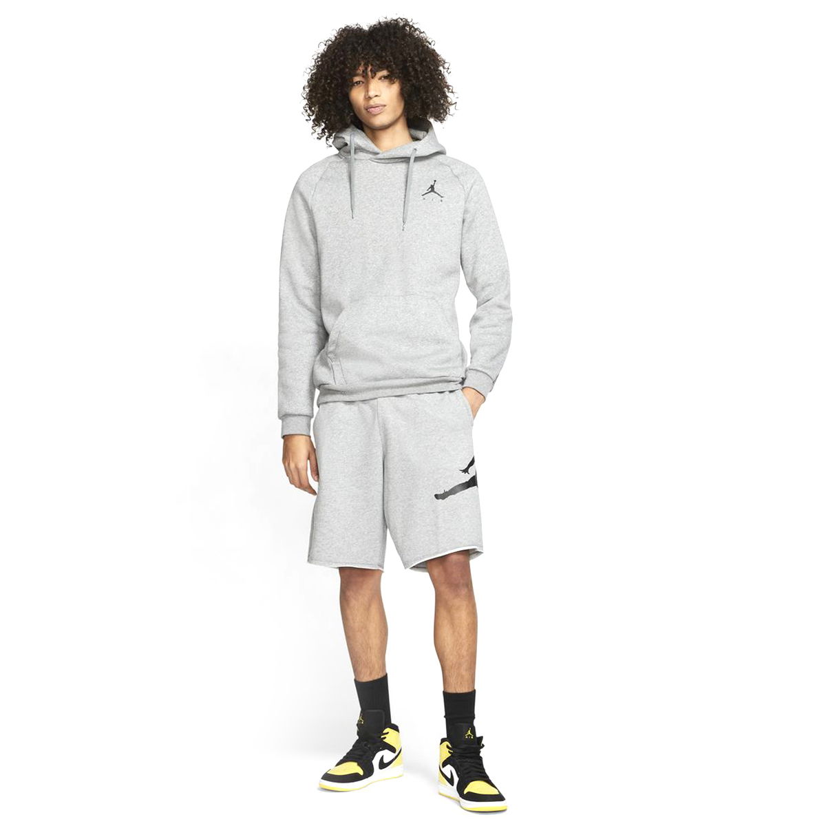 Jordan NBA Jumpman Logo Flc Erkek Siyah Basketbol Şortu AQ3115-091