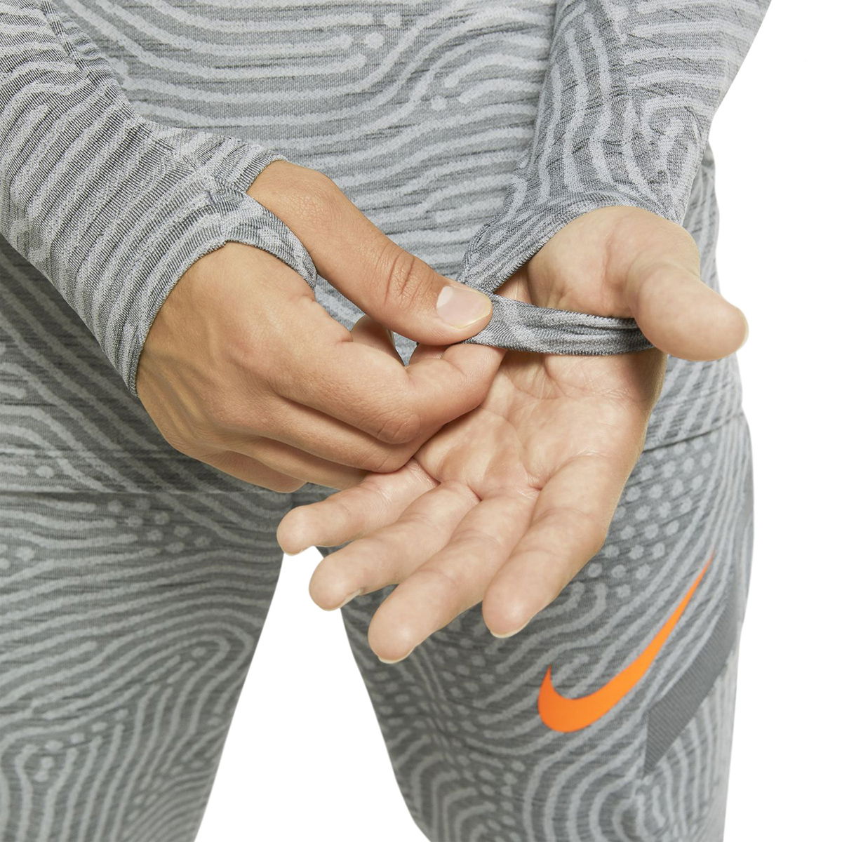 Dry Strke Dril Top Ng Erkek Siyah Futbol Uzun Kollu Tişört CD0564-084