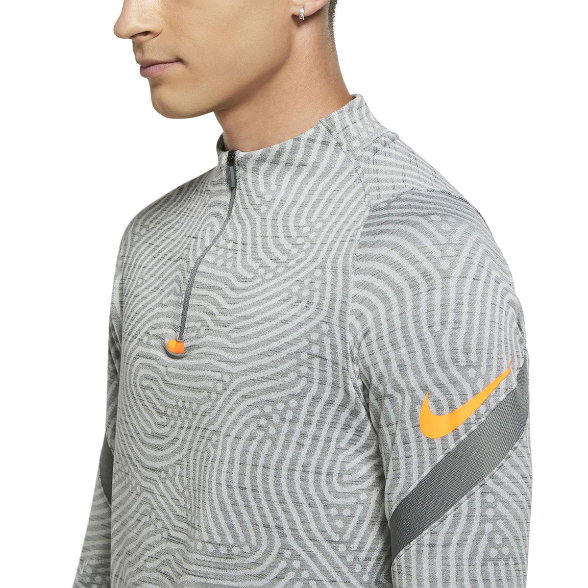 Dry Strke Dril Top Ng Erkek Siyah Futbol Uzun Kollu Tişört CD0564-084