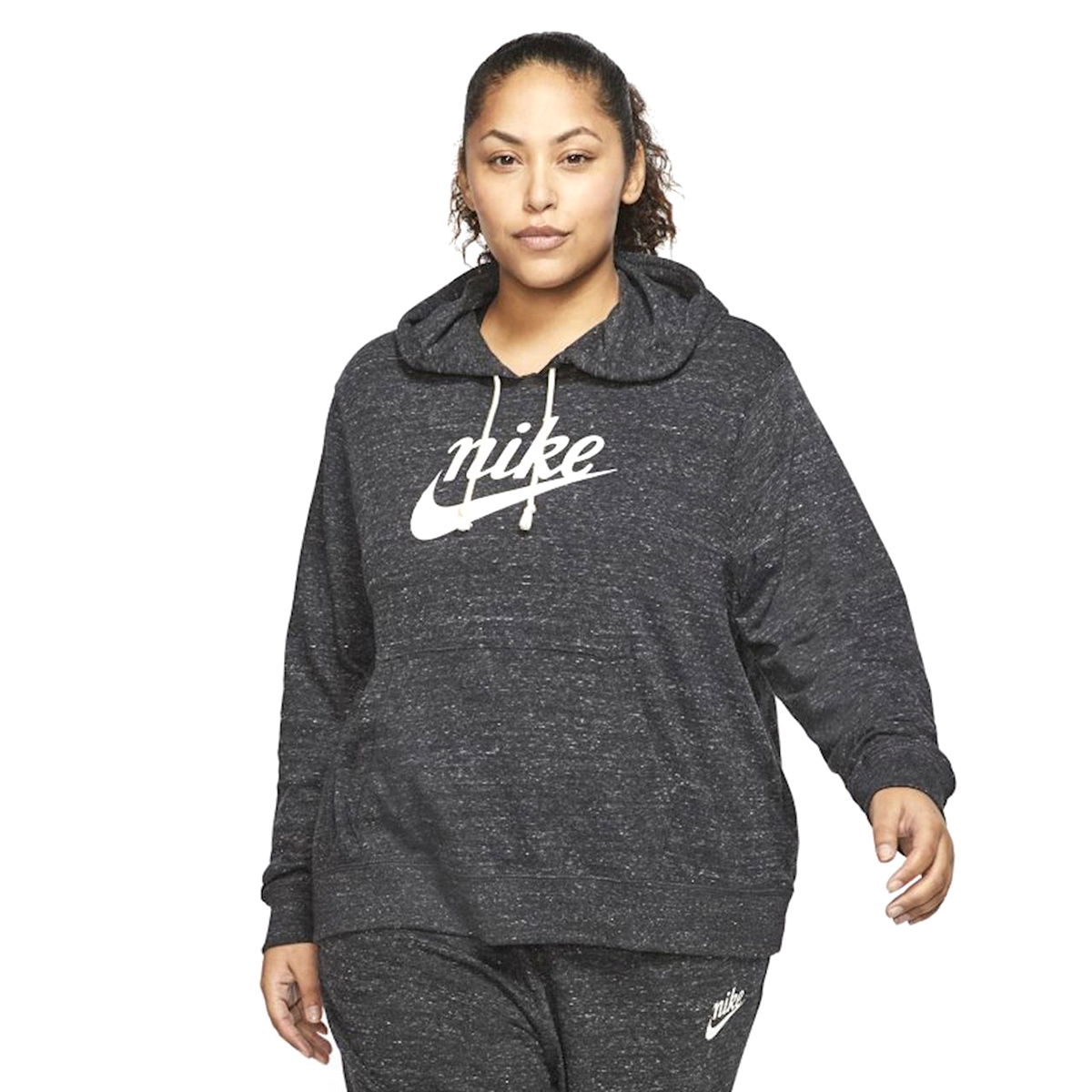 Gym Vntg Hoodie Hbr Plus Kadın Siyah Antrenman Sweatshirt CT0642-010